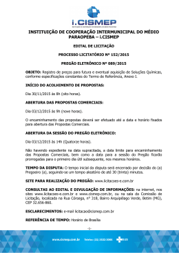 INSTITUI&Ccedil;&Atilde;O DE COOPERA&Ccedil;&Atilde;O INTERMUNICIPAL DO