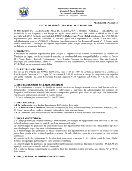 Estado de Santa Catarina PROCESSO N&ordm; 222/2013 EDITAL DE