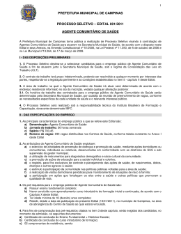 Edital N&ordm; 001/2011