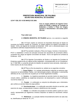 LEI Nº - Prefeitura de Palmas