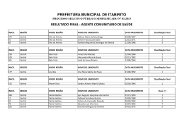 Resultado Final AGENTE COMUNIT&Aacute;RIO DE SA&Uacute;DE