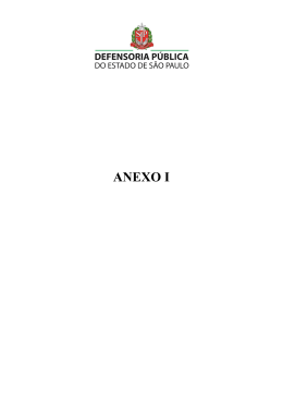 ANEXO I - Defensoria