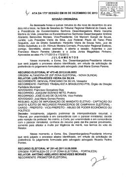 CERTIDÃO DE - Tribunal Regional Eleitoral do Ceará