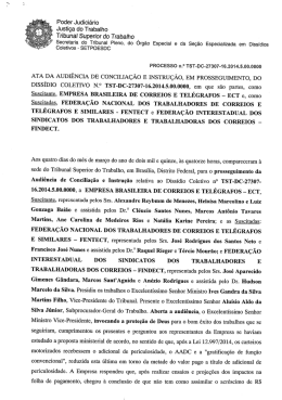 Acompanhe a ata da audi&ecirc;ncia