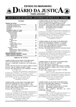 IÁRIO DA JUSTIÇ - Portal do Poder Judiciário do Estado do Maranhão