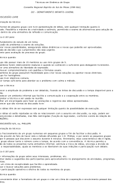 [#0278] T&eacute;cnicas e Din&acirc;micas em Grupo