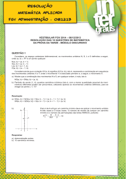 RESOLUÇÃO Matemática APLICADA FGV Administração