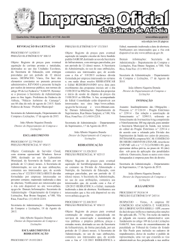Imprensa Oficial - Prefeitura de Atibaia