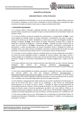 Edital de Abertura - Ed. nº 001/2015
