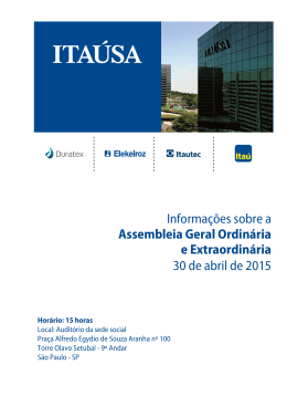 Proposta da Administra&ccedil;&atilde;o e Informa&ccedil;&otilde;es Adicionais sobre