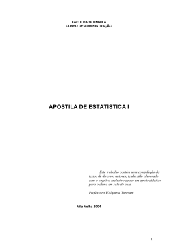 APOSTILA DE ESTAT&Iacute;STICA I