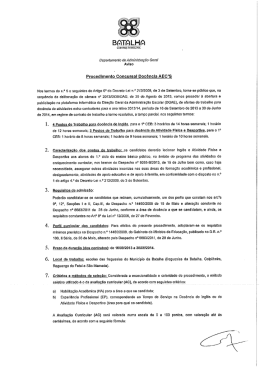 Departamento de Administração Geral Aviso