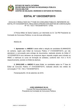 EDITAL Nº 120/CESIEP/2015 - Polícia Militar de Santa Catarina