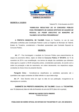 DECRETO n&ordm;. 012/2015