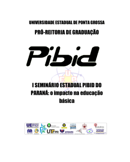 programa&ccedil;&atilde;o - Universidade Estadual de Ponta Grossa