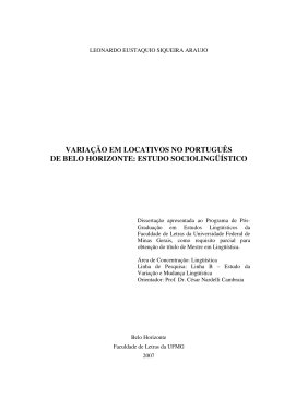 varia&ccedil;&atilde;o em locativos no portugu&ecirc;s de belo horizonte