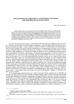 Os concursos de literatura e a propaganda colonial nos primórdios