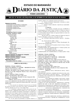 I&Aacute;RIO DA JUSTI&Ccedil; - Portal do Poder Judici&aacute;rio do Estado do Maranh&atilde;o