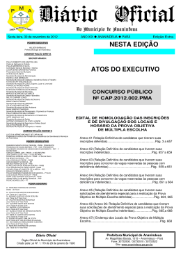 edi&ccedil;&atilde;o extra - Prefeitura de Ananindeua