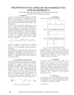 sólitons em uma linha de transmissão não linear dispersiva