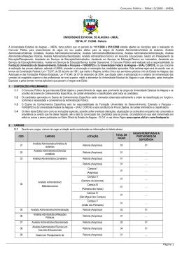 Edital - Copeve - Universidade Federal de Alagoas