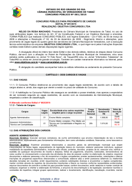 Edital n° 001/2015 - Objetiva Concursos