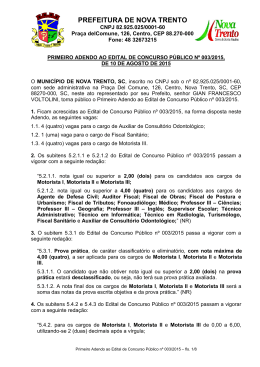 Publicado em 01 de Outubro de 2015 Primeiro Adendo