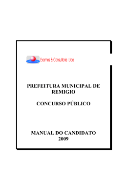 edital do concurso REMIGIO