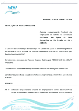 Resolução CA-AGEVAP nº 92/2015