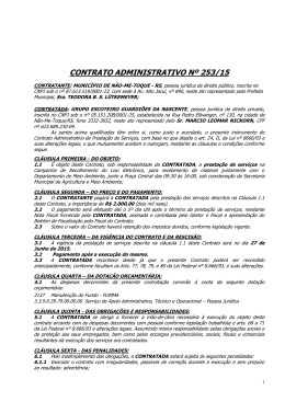 contrato administrativo nº 253/15 - Prefeitura Municipal de Não
