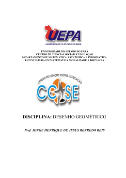 DISCIPLINA: DESENHO GEOM&Eacute;TRICO