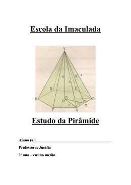 Escola da Imaculada Estudo da Pirâmide