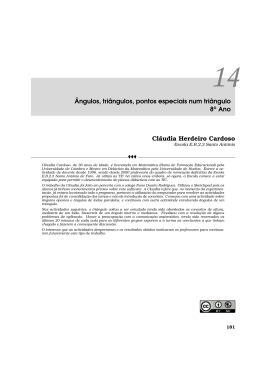 &Acirc;ngulos, tri&acirc;ngulos, pontos especiais num tri&acirc;ngulo - cfae