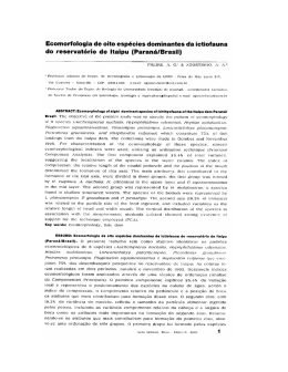 Eoomorfologia de oito esp&eacute;cies dominantes da iotiofauna do