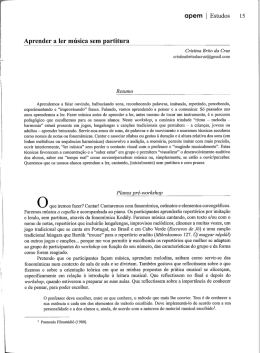 apem | Estudos Aprender a ler m&uacute;sica sem partitura