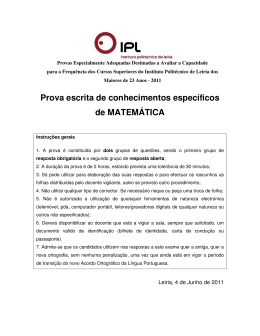 Enunciado da prova de Matem&aacute;tica (vers&atilde;o B)