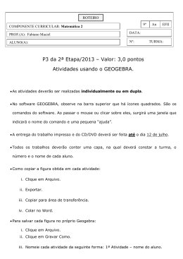 Atividades com o GeoGebra - Marista Centro