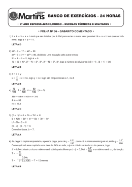 Gabarito Comentado - Col&eacute;gio Curso Martins