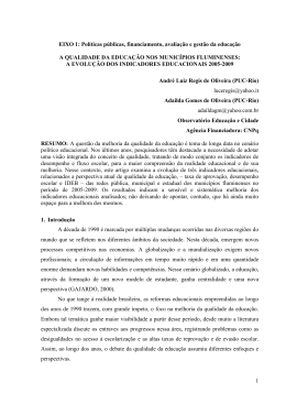 a qualidade da educa&ccedil;&atilde;o nos munic&iacute;pios fluminenses