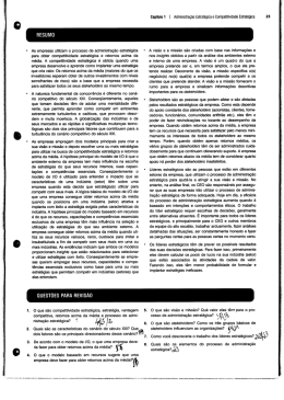 As empresas utilizam o processo de administra&ccedil;&atilde;o estrat&eacute;gica para
