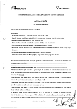 Ata da reunião de 13 de fevereiro de 2012
