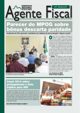 Agente Fiscal Dezembro 2014 - Sindifisco Nacional