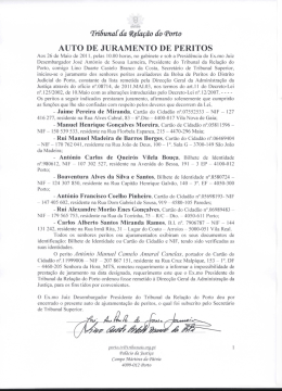 Juramento de Peritos em 26-05-2011