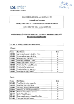 &Iacute; / tH-/s /zz .fz - Escola Superior de Educa&ccedil;&atilde;o do Instituto Polit&eacute;cnico
