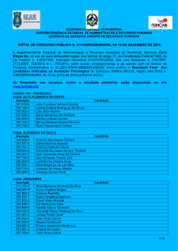 GOVERNO DO ESTADO DE ROND&Ocirc;NIA