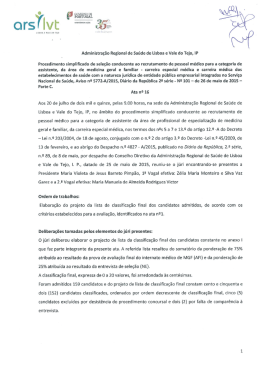 Ata n.º 16 - ARS Lisboa e Vale do Tejo