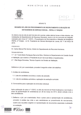 Ata n.º 2 - PEPAL | Serviço Social