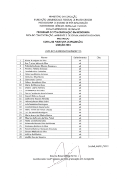 MINISTÉRIO DA EDUCAÇÃO FUNDAÇÃO uNIvERSIDADE