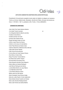 Lista de Admitidos e Excluídos