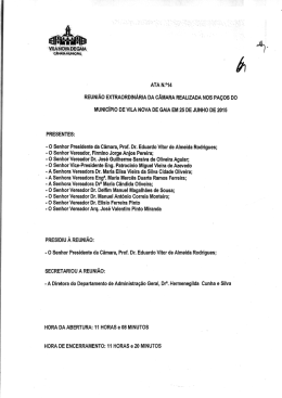 Ata nº14 - Reunião Extraordinária 2015-06-25